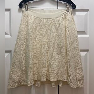 Collective Concepts Off-White Lace Skirt